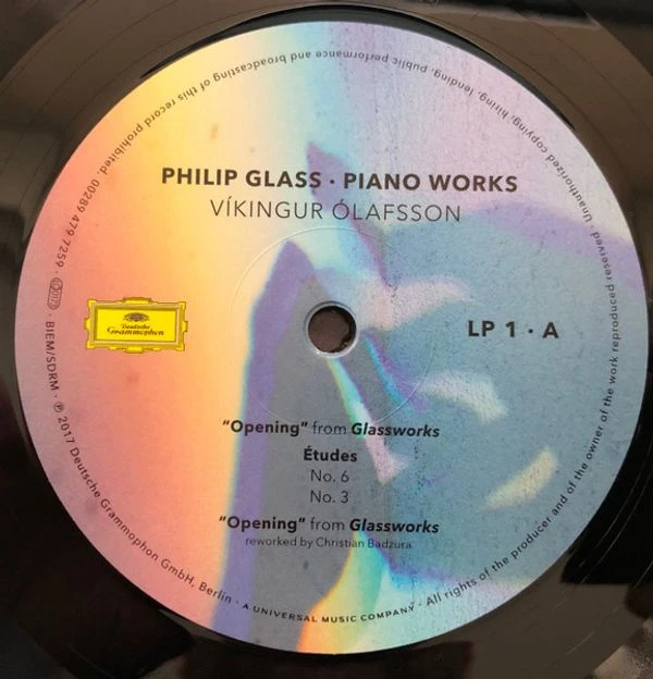 Виниловая пластинка PHILIP GLASS / VIKINGUR OLAFSSON PIANO WORKS