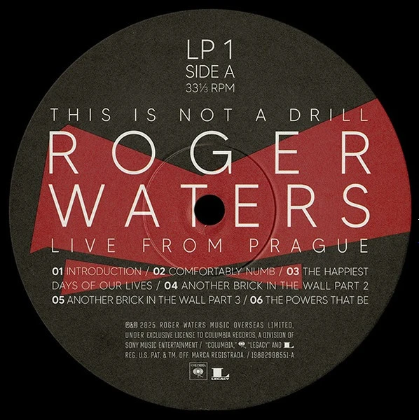 Виниловая пластинка ROGER WATERS THIS IS NOT A DRILL LIVE FROM PRAGUE