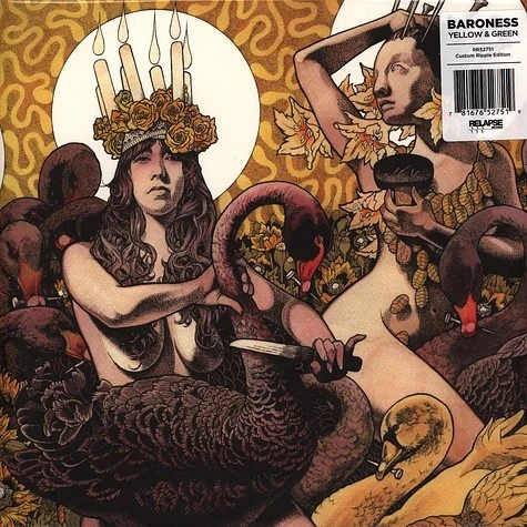 2-baroness-yellow-and-green-neon-yellow-green-milky-clear-vinyl-edition