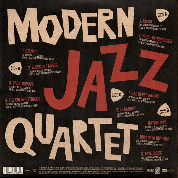 Виниловая пластинка MODERN JAZZ QUARTET MODERN JAZZ QUARTET:THE MONTREUX YEARS