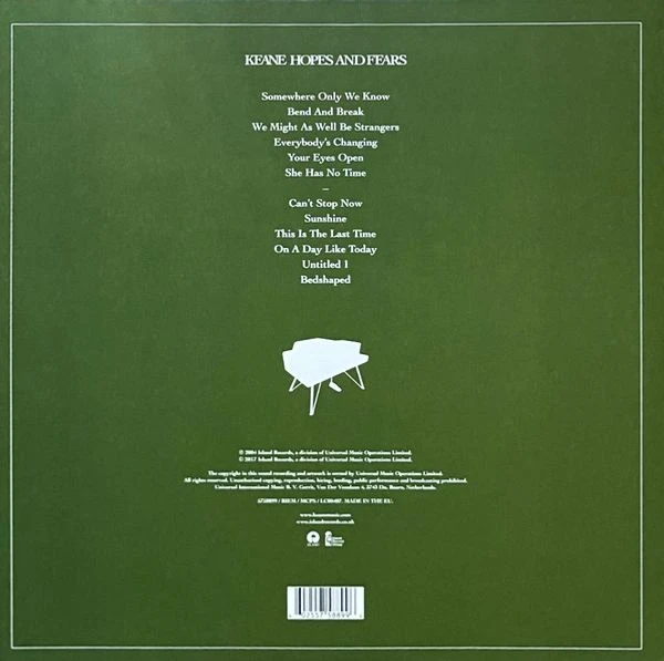 Виниловая пластинка KEANE HOPES AND FEARS