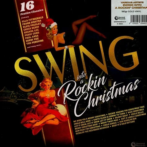 1-v-a-swing-into-a-rockin-christmas-16-festive-classics-gold-vinyl-edition