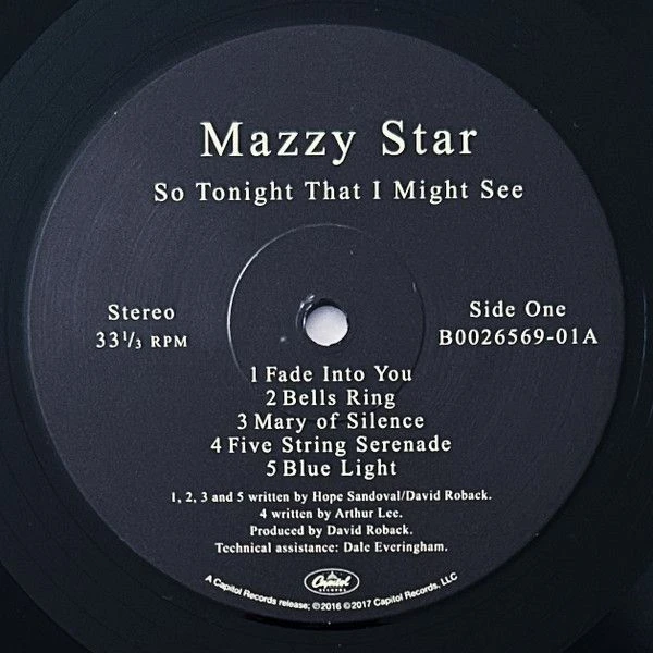 Виниловая пластинка MAZZY STAR SO TONIGHT THAT I MIGHT SEE
