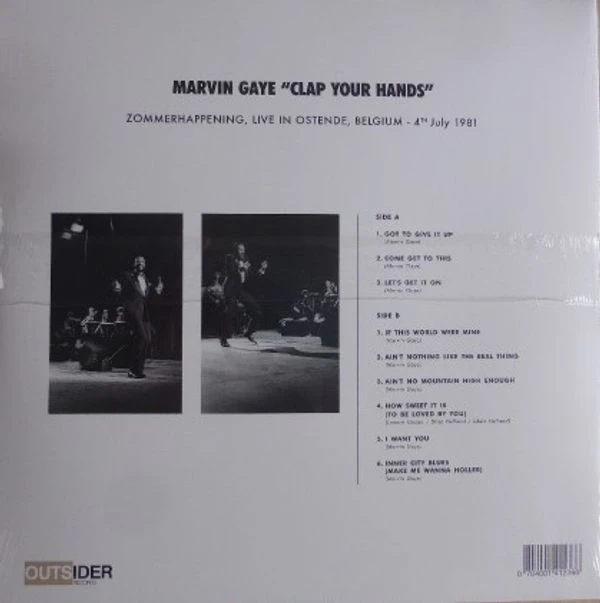 Виниловая пластинка MARVIN GAYE CLAP YOUR HANDS -ZOMMERHAPPENING, LVE IN OSTENDE, 4TH JULY '81