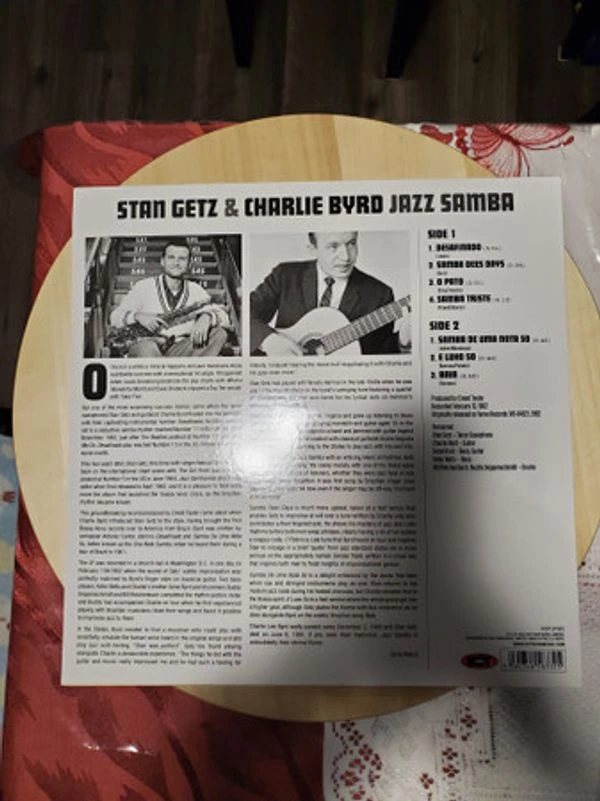 Виниловая пластинка STAN GETZ & CHARLIE BYRD JAZZ SAMBA