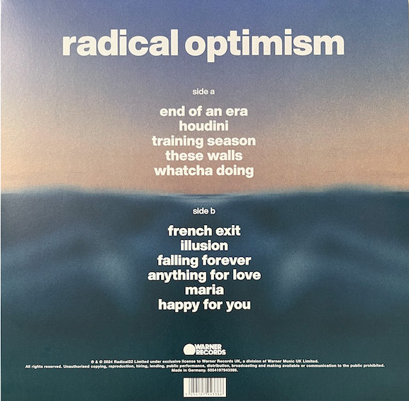 Виниловая пластинка DUA LIPA RADICAL OPTIMISM