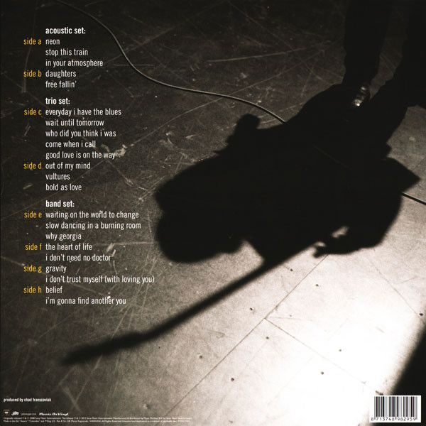 Виниловая пластинка JOHN MAYER WHERE THE LIGHT IS