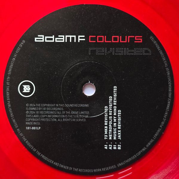 Виниловая пластинка ADAM F COLOURS REVISITED