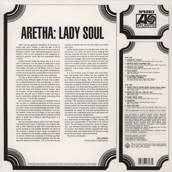 Виниловая пластинка ARETHA FRANKLIN LADY SOUL