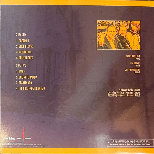 Виниловая пластинка DAVID HAZELTINE TRIO THE JOBIM SONGBOOK IN NEW YORK: ONE-STEP