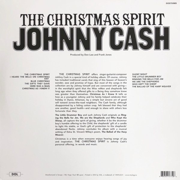 Виниловая пластинка JOHNNY CASH CHRISTMAS SPIRIT