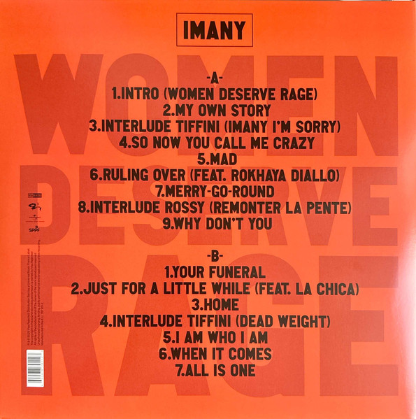 Виниловая пластинка IMANY WOMEN DESERVE RAGE