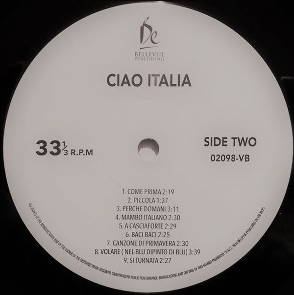 Виниловая пластинка V.A. CIAO ITALIA