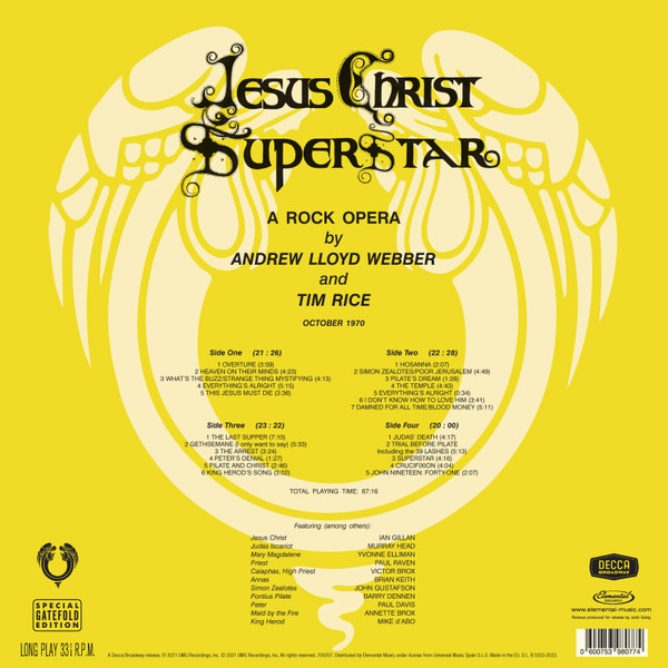 Виниловая пластинка VARIOUS JESUSCHRIST SUPERSTAR: A ROCK OPERA