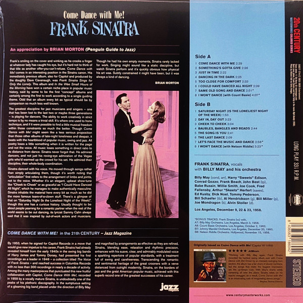 Виниловая пластинка FRANK SINATRA COME DANCE WITH ME!