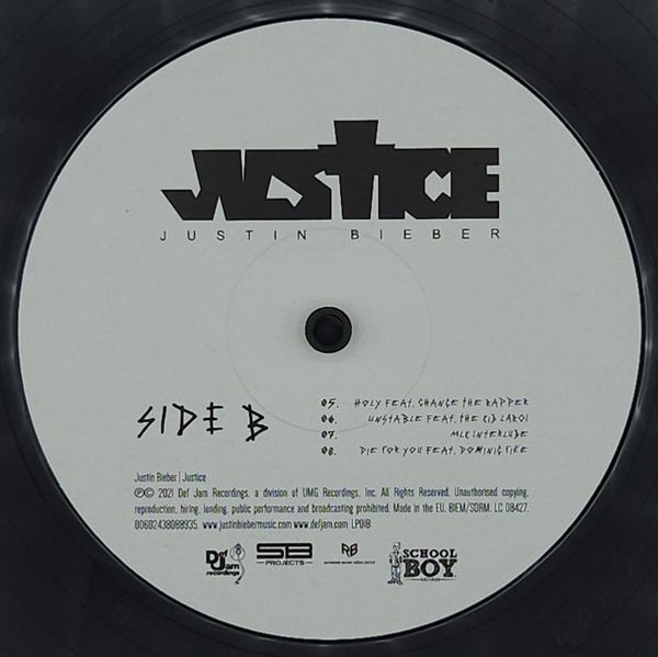 Виниловая пластинка JUSTIN BIEBER JUSTICE