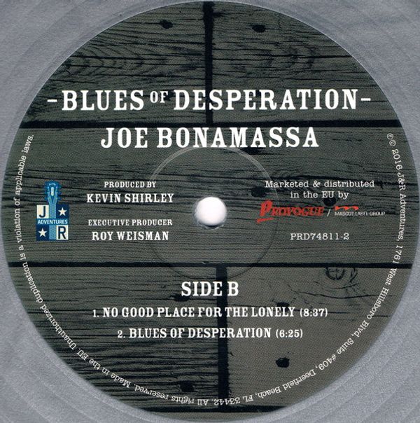 Виниловая пластинка JOE BONAMASSA BLUES OF DESPERATION