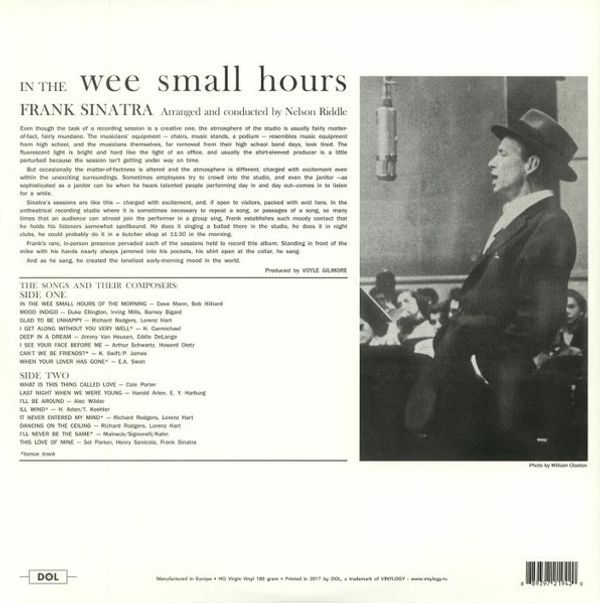 Виниловая пластинка FRANK SINATRA IN THE WEE SMALL HOURS