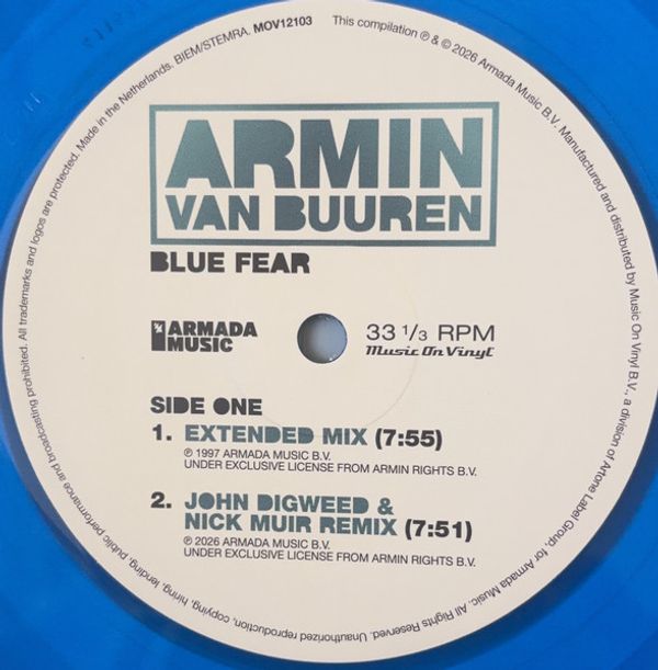 Виниловая пластинка ARMIN VAN BUUREN BLUE FEAR