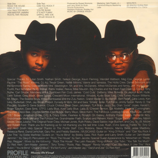 Виниловая пластинка RUN DMC KING OF ROCK