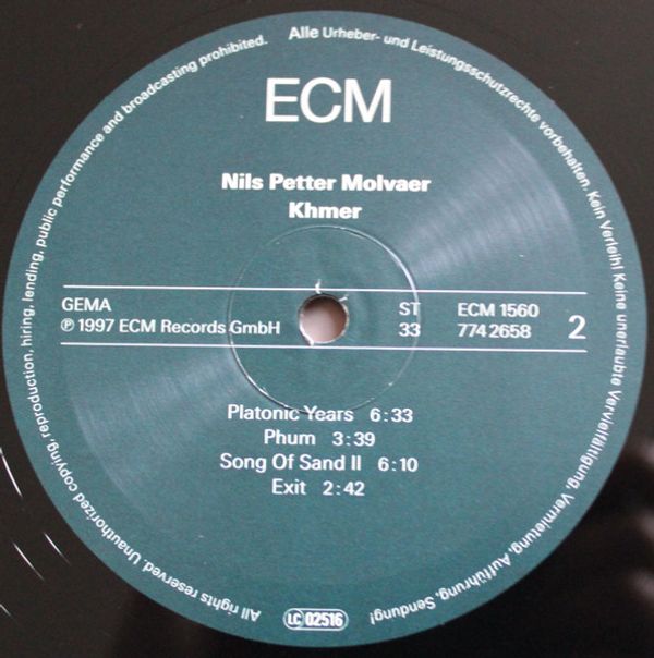 Виниловая пластинка NILS PETTER MOLVAER KHMER