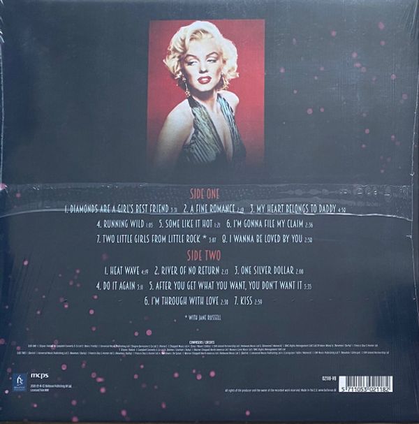 Виниловая пластинка MARILYN MONROE DIAMONDS ARE A GIRL'S BEST FRIEND