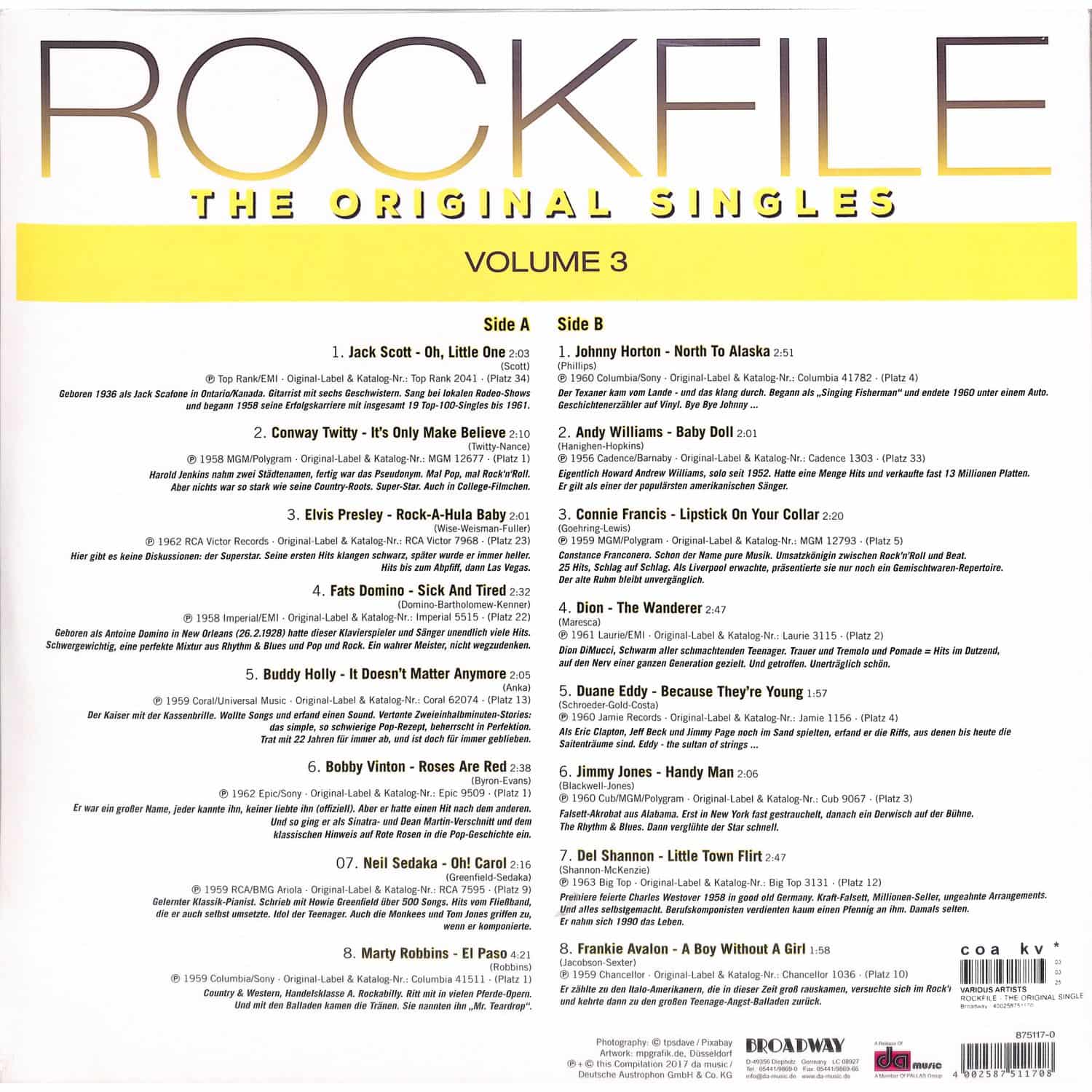 Виниловая пластинка VARIOUS ROCKFILE VOLUME 3