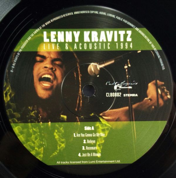 Виниловая пластинка LENNY KRAVITZ UNPLUGGED: NYC RADIO BROADCAST 1994