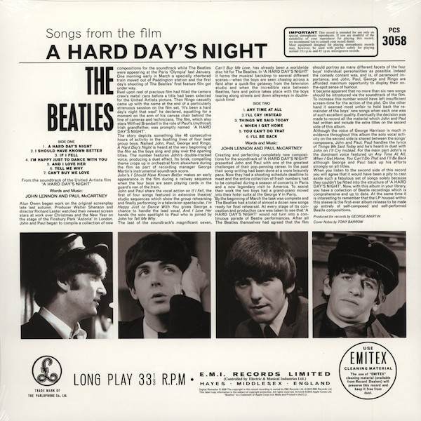 Виниловая пластинка BEATLES A HARD DAY'S NIGHT