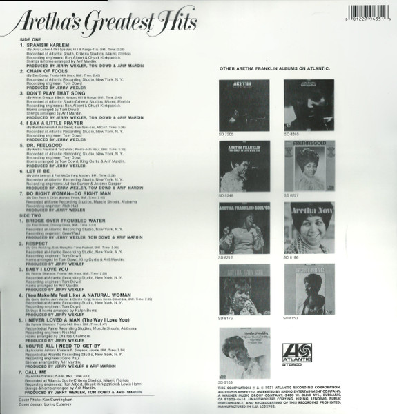 Виниловая пластинка ARETHA FRANKLIN GREATEST HITS