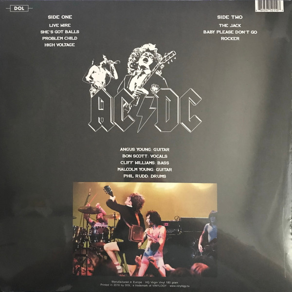 Виниловая пластинка AC/DC LIVE AT AGORA BALLROOM, CLEVELAND, AUGUST 22, 1977