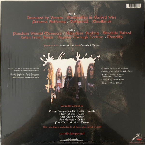 Виниловая пластинка CANNIBAL CORPSE VILE