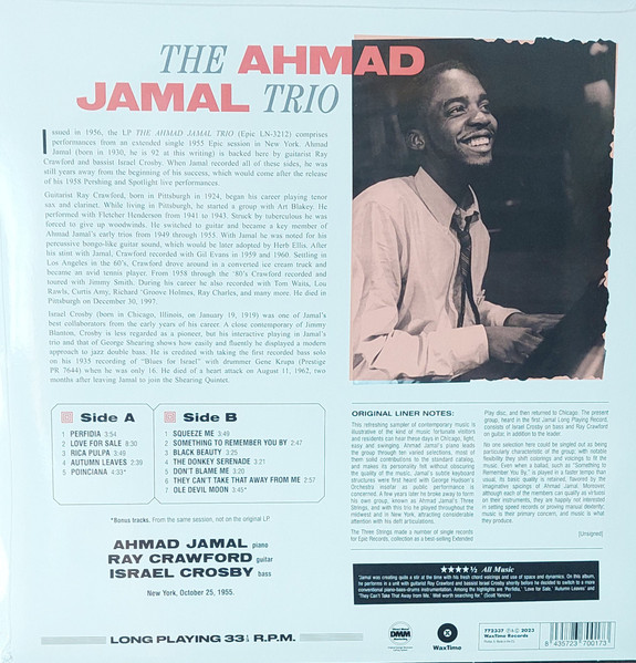Виниловая пластинка AHMAD JAMAL TRIO AHMAD JAMAL TRIO