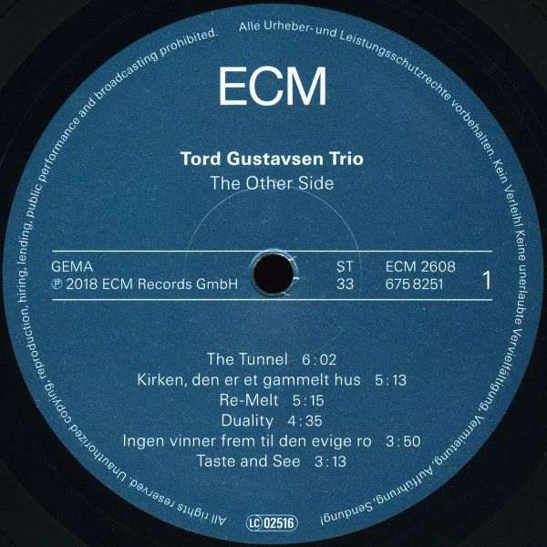Виниловая пластинка TORD GUSTAVSEN TRIO THE OTHER SIDE
