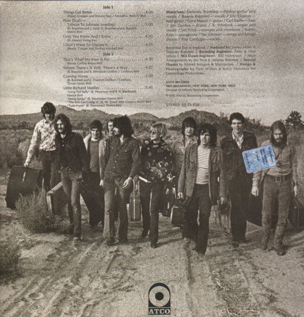 Виниловая пластинка DELANEY & BONNIE & FRIENDS WITH ERIC CLAPTON ON TOUR