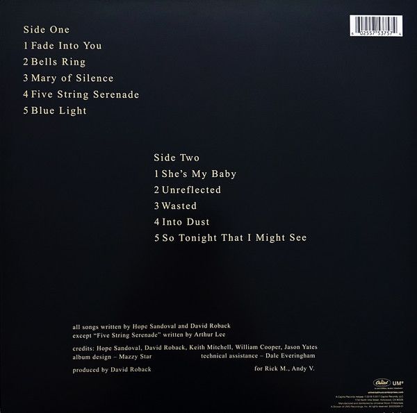Виниловая пластинка MAZZY STAR SO TONIGHT THAT I MIGHT SEE