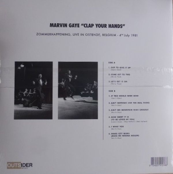 Виниловая пластинка MARVIN GAYE CLAP YOUR HANDS -ZOMMERHAPPENING, LVE IN OSTENDE, 4TH JULY '81