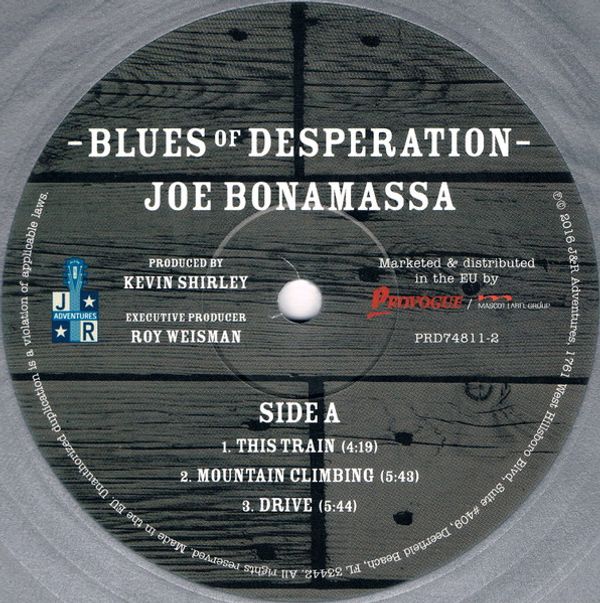 Виниловая пластинка JOE BONAMASSA BLUES OF DESPERATION
