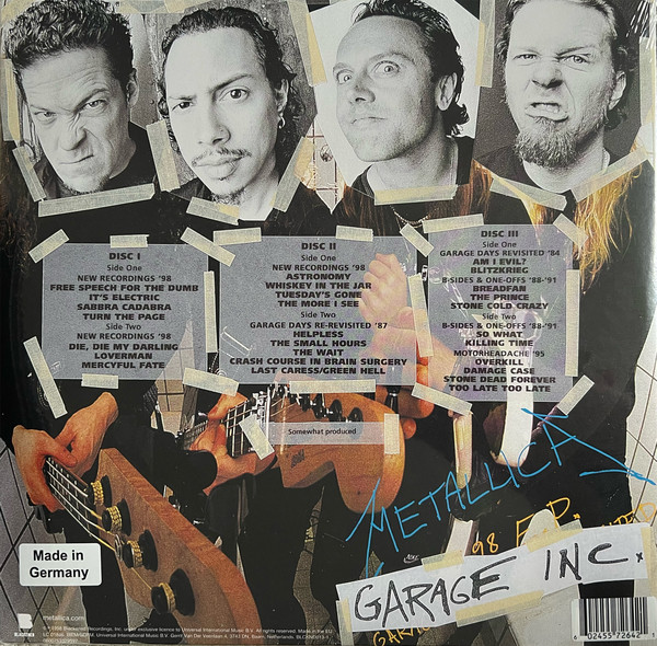 Виниловая пластинка METALLICA GARAGE INC.