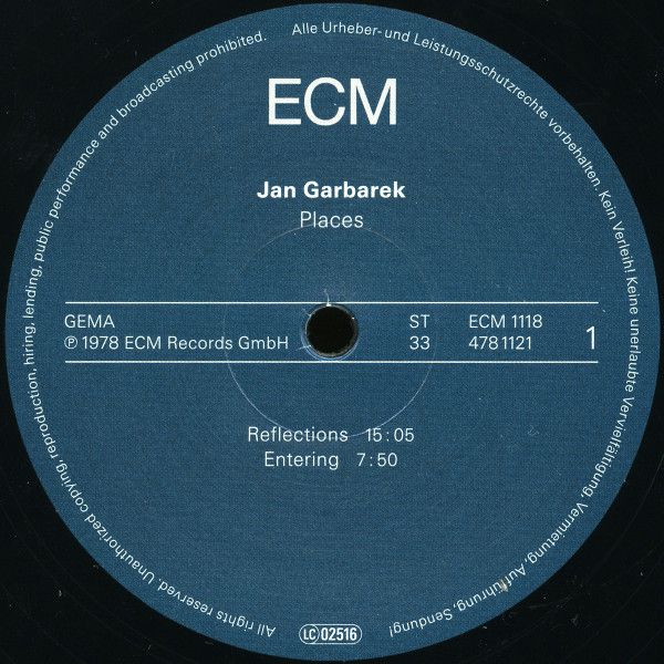 Виниловая пластинка JAN GARBAREK PLACES