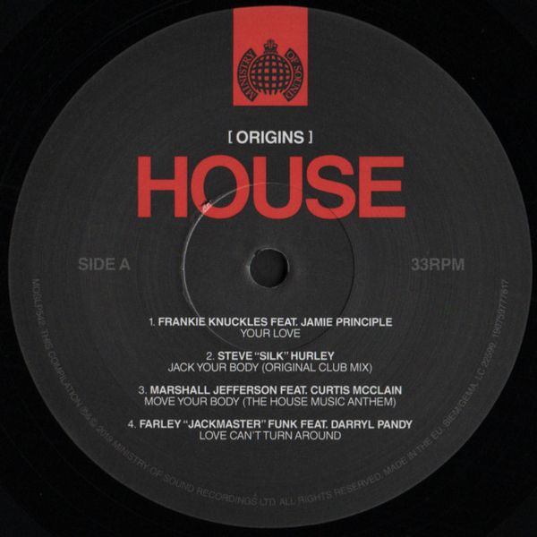 Виниловая пластинка V.A. ORIGINS OF HOUSE - MINISTRY OF SOUND