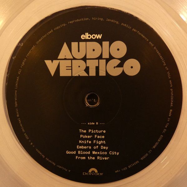 Виниловая пластинка ELBOW AUDIO VERTIGO LIMITED EDITION