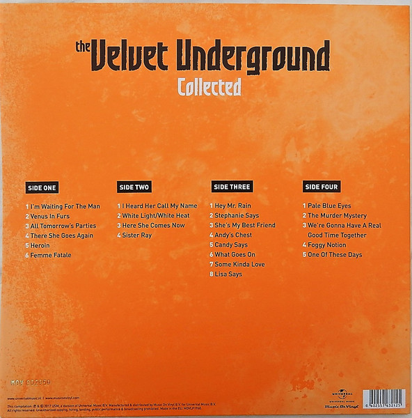 Виниловая пластинка VELVET UNDERGROUND COLLECTED