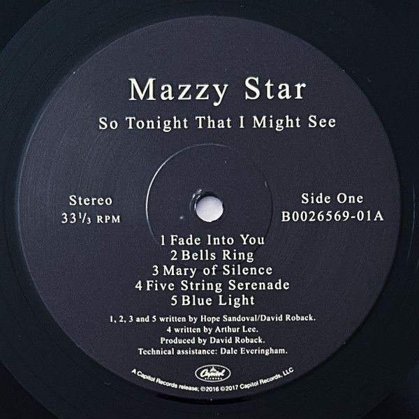 Виниловая пластинка MAZZY STAR SO TONIGHT THAT I MIGHT SEE