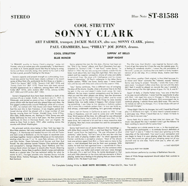 Виниловая пластинка SONNY CLARK COOL STRUTTIN'