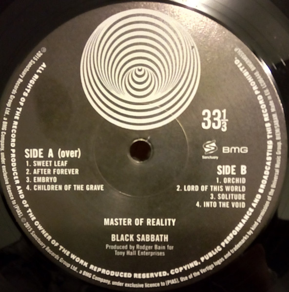 Виниловая пластинка BLACK SABBATH MASTER OF REALITY