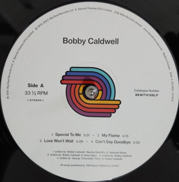 Виниловая пластинка BOBBY CALDWELL BOBBY CALDWELL