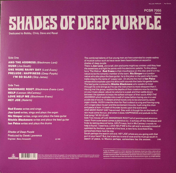 Виниловая пластинка DEEP PURPLE SHADES OF DEEP PURPLE