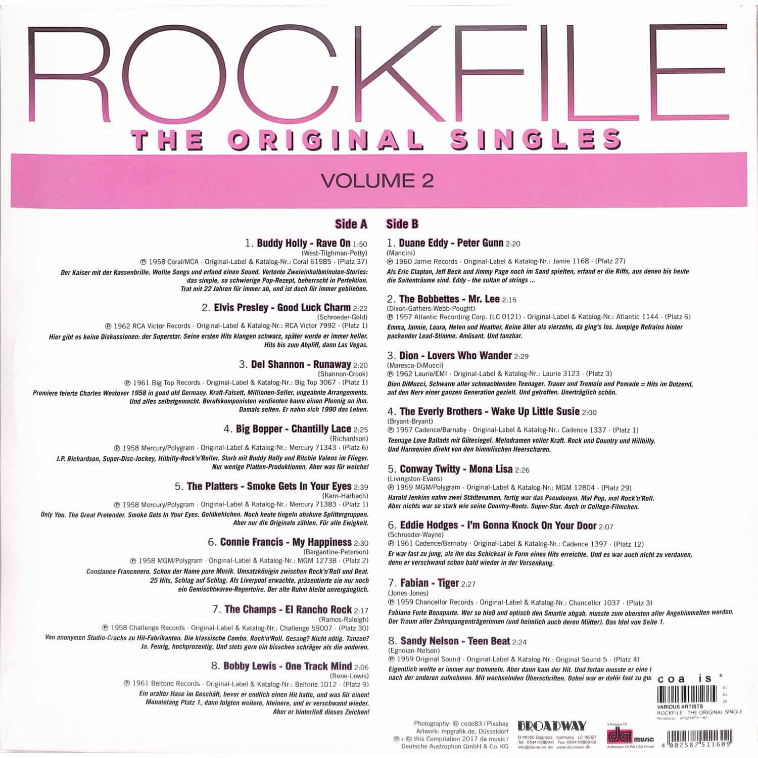 Виниловая пластинка VARIOUS ROCKFILE VOLUME 2