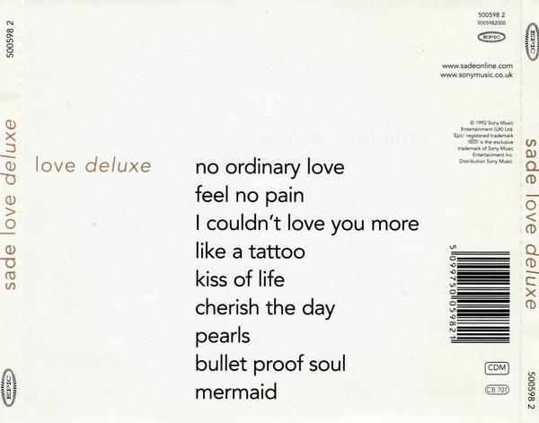 CD SADE — LOVE DELUXE